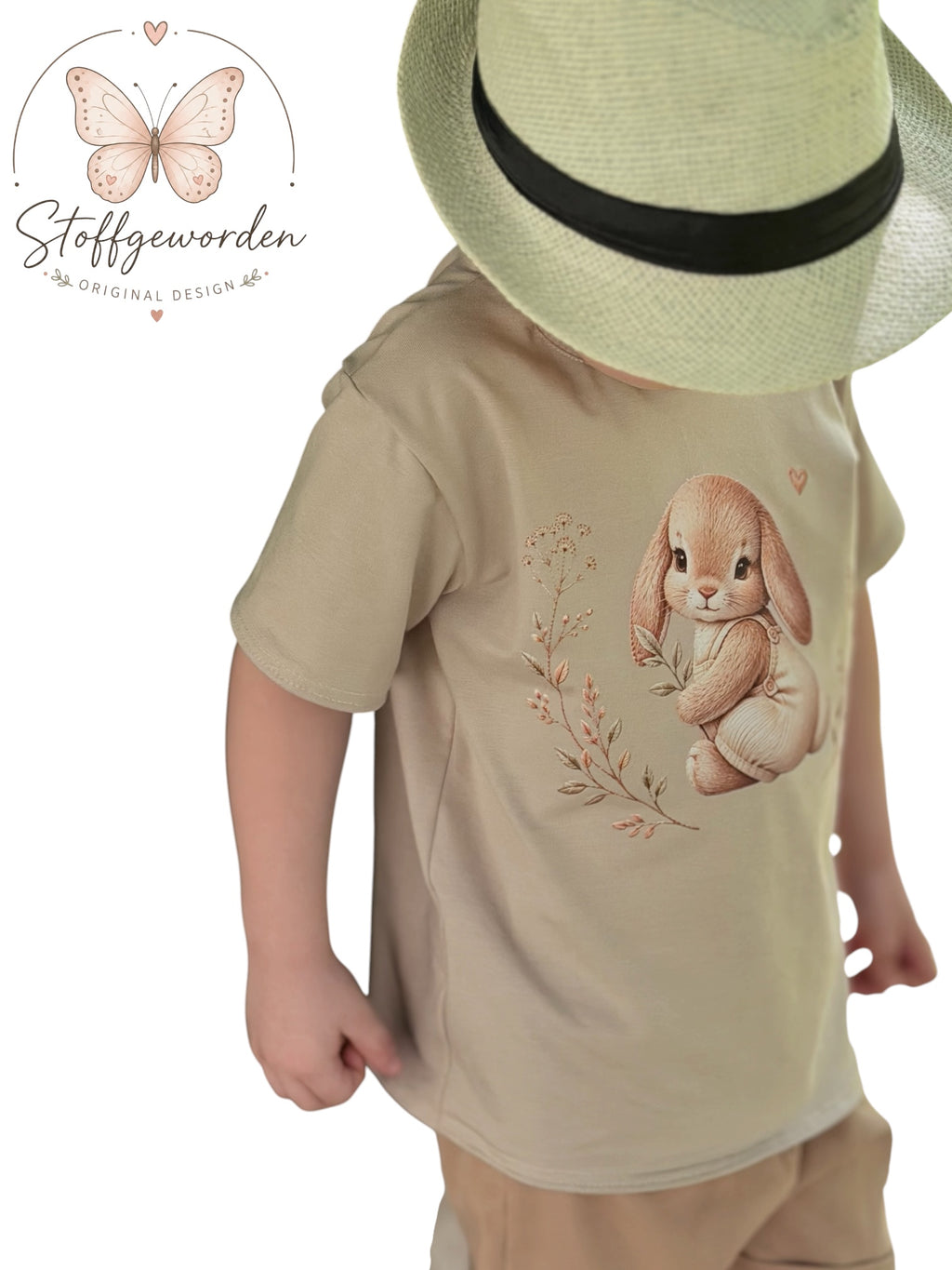 Handgemachtes Kindershirt „Hase Damien“