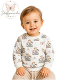 Handgemachter Kinderpullover „Safari Friends“