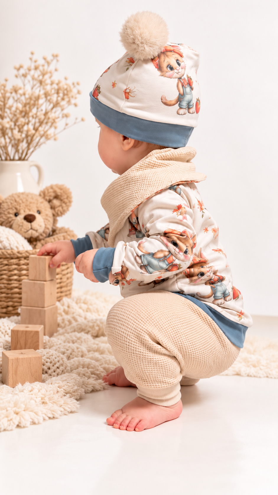 🍓 Katzenliebe – 4-teiliges Outfit-Set