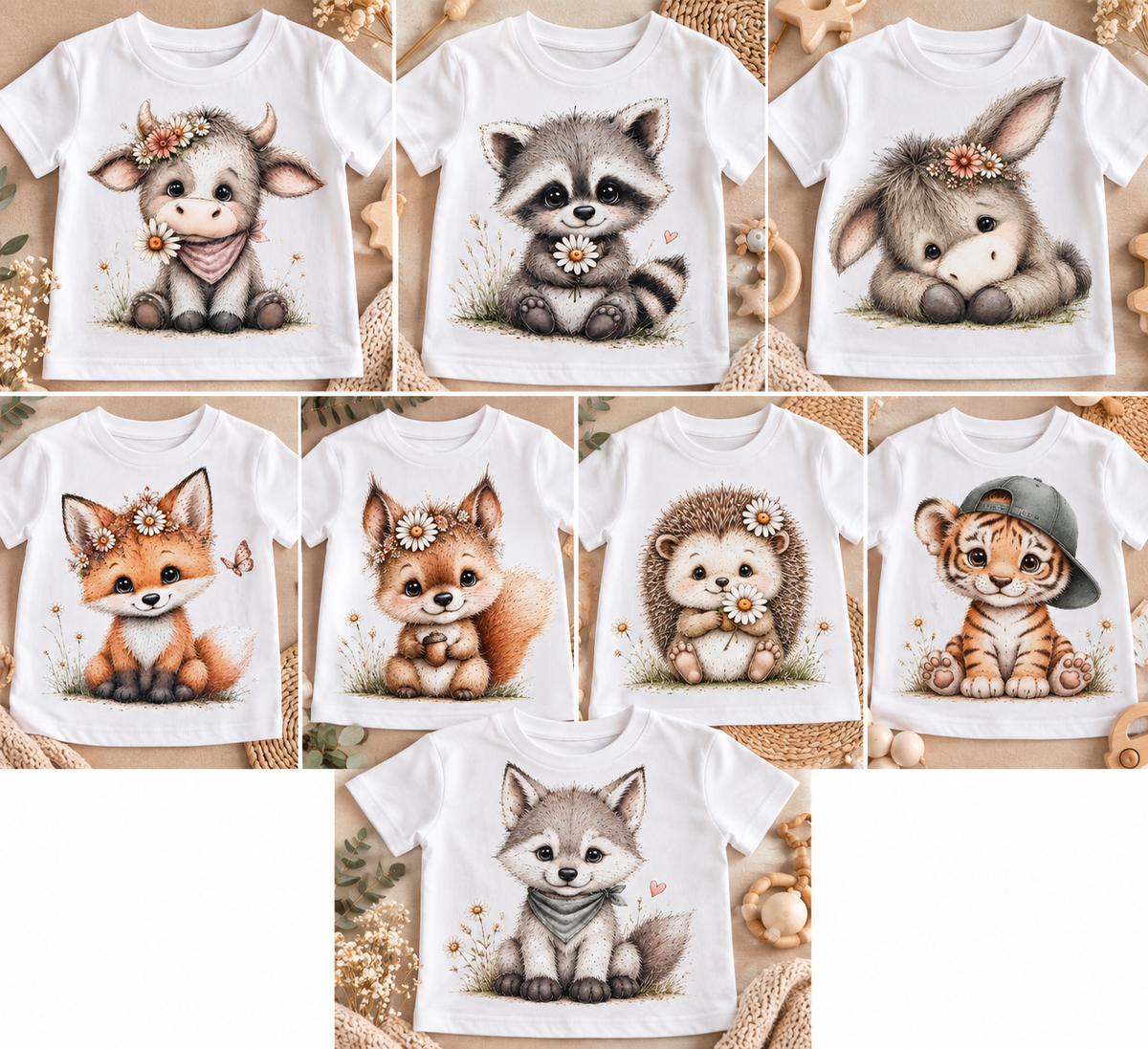 Bügelbilder mit süßen Tiermotiven