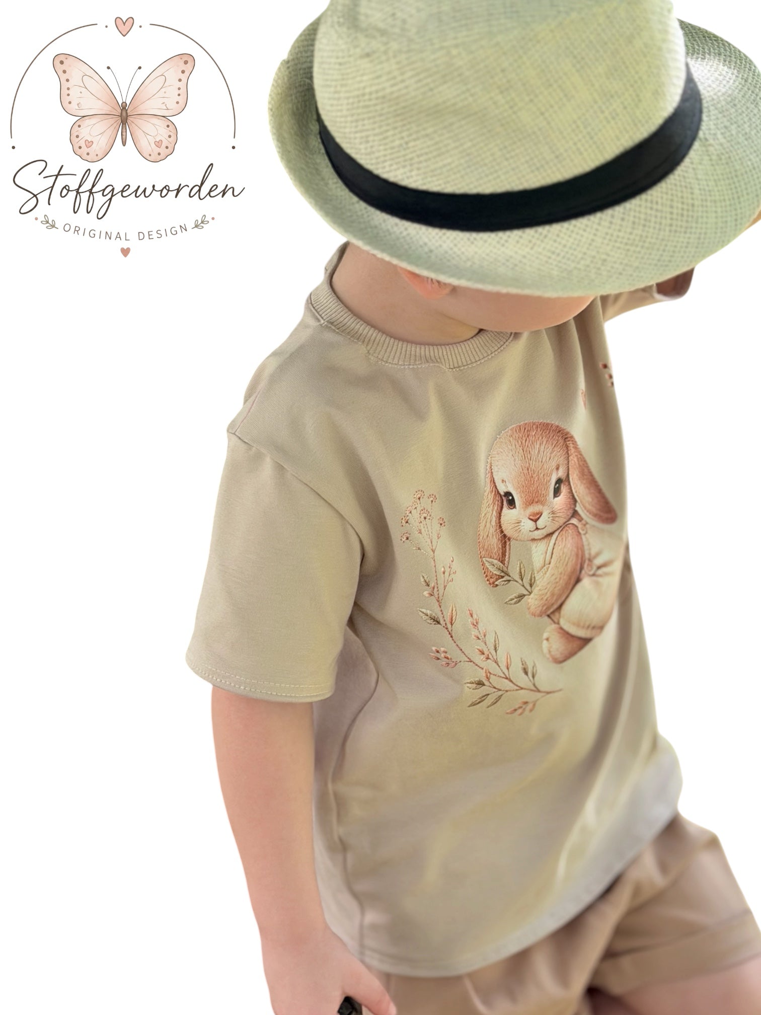 Handgemachtes Kindershirt „Hase Damien“