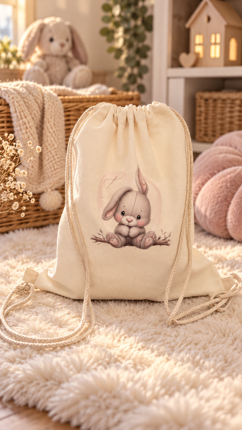Turnbeutel „Hase Damien“ 🤎