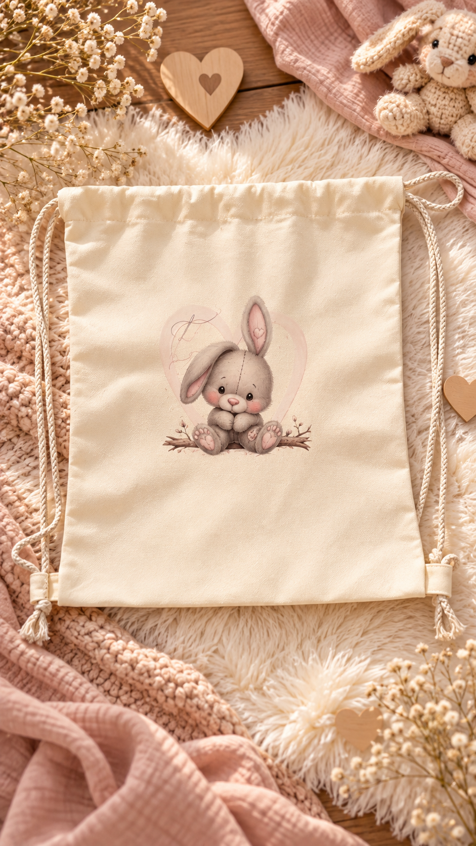 Turnbeutel „Hase Damien“ 🤎
