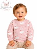 Handgemachter Kinderpullover „Kleine Gans “