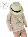 Handgemachter Kinderpullover „Niedlicher Drache“