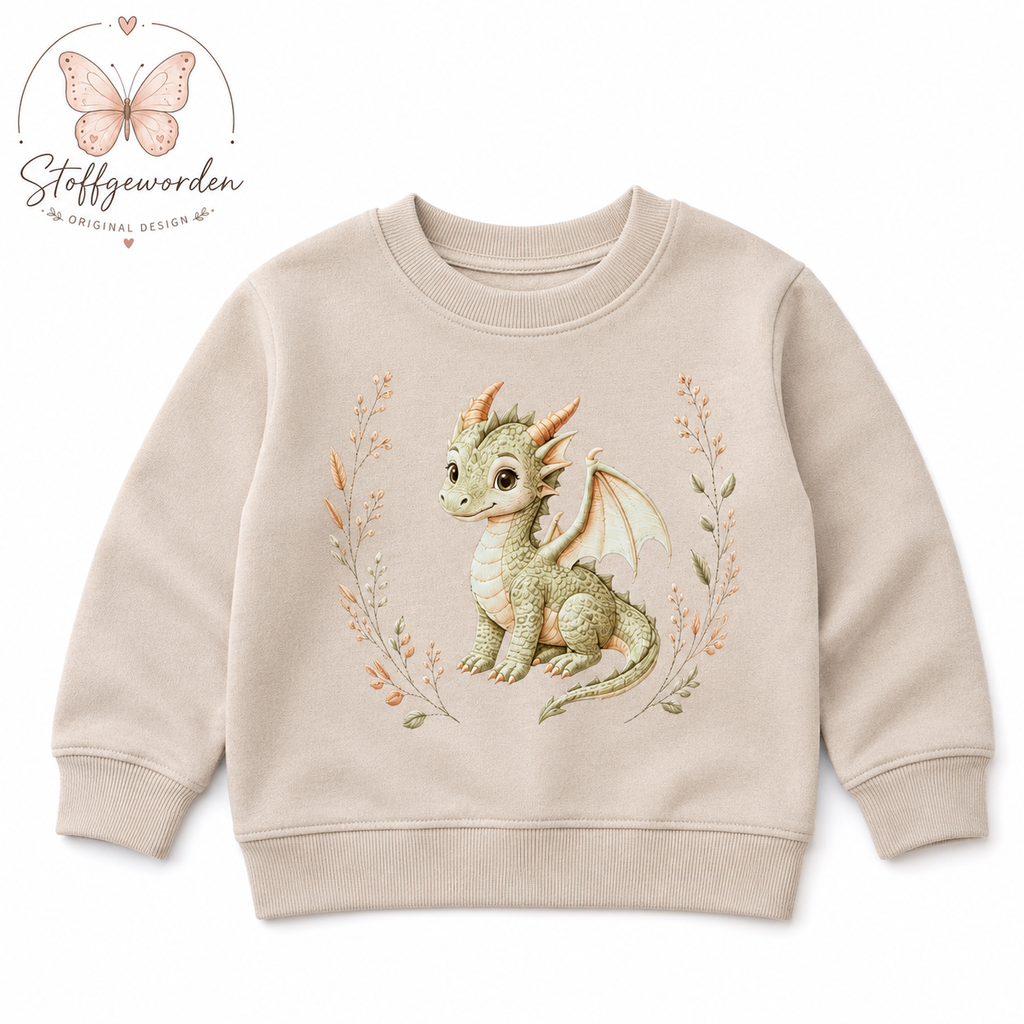 Handgemachter Kinderpullover „Niedlicher Drache“