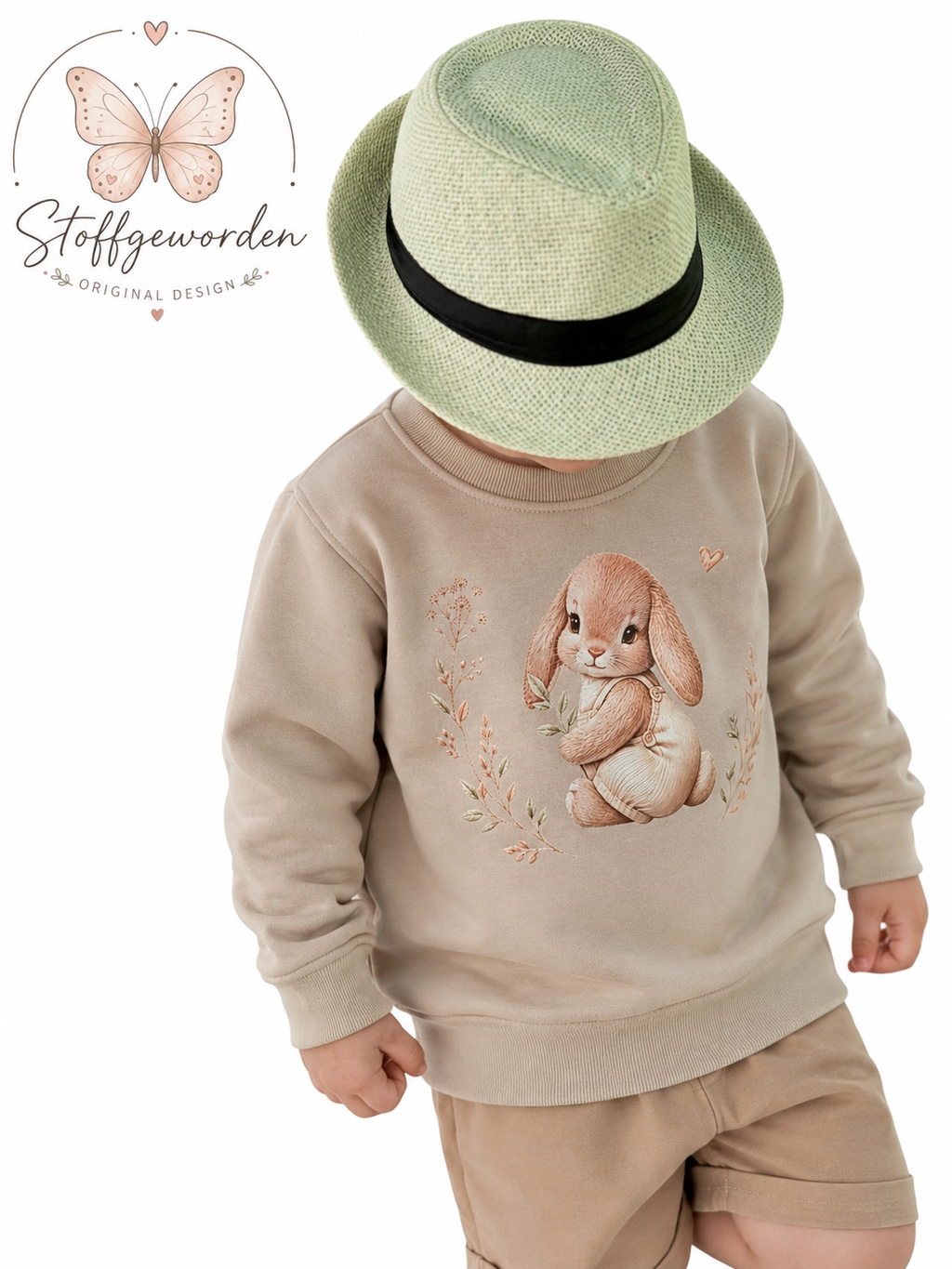 Handgemachter Kinderpullover „Hase Damien“