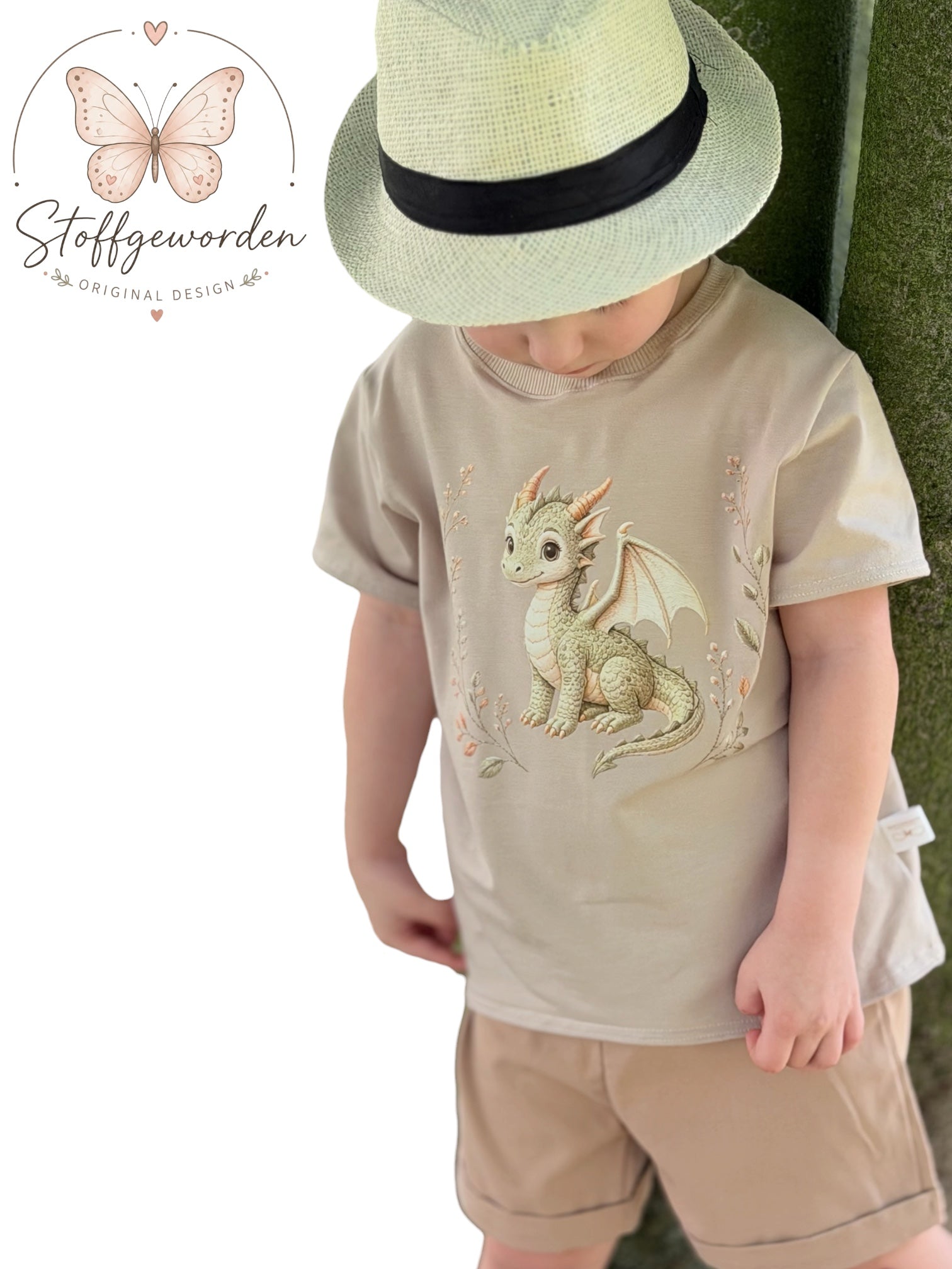 Handgemachtes Kindershirt „Niedlicher Drache“