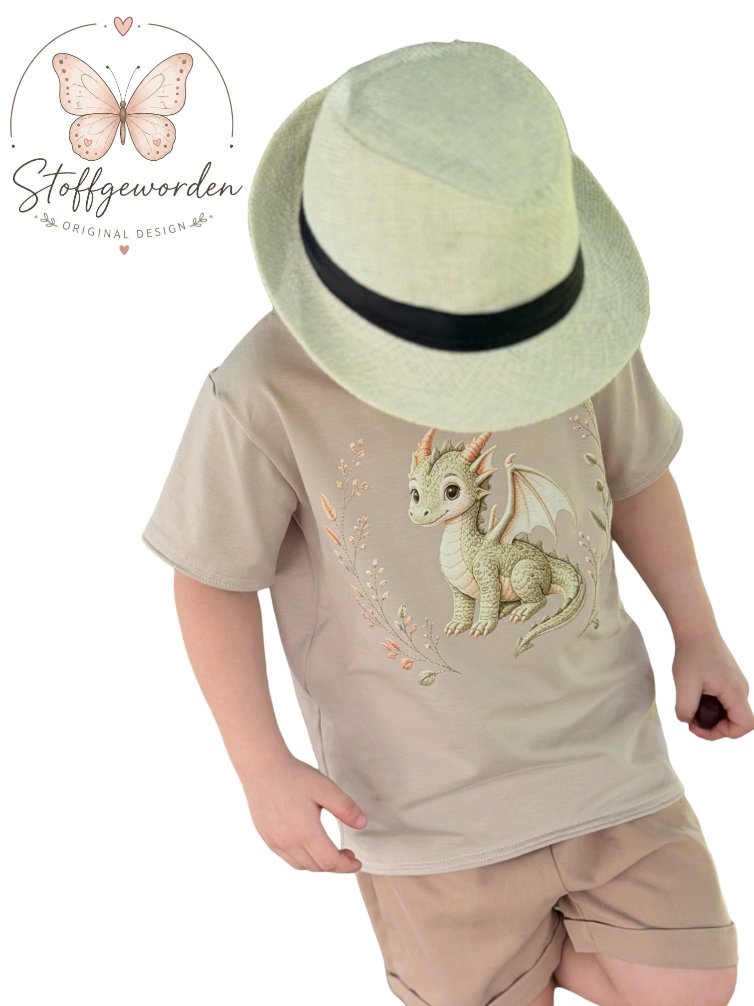 Handgemachtes Kindershirt „Niedlicher Drache“